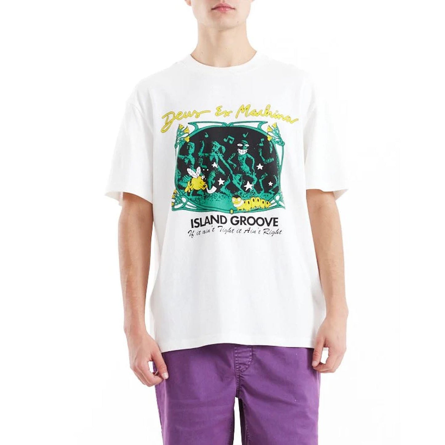 Deus Ex Machina Island Groove T-Shirt Vintage White