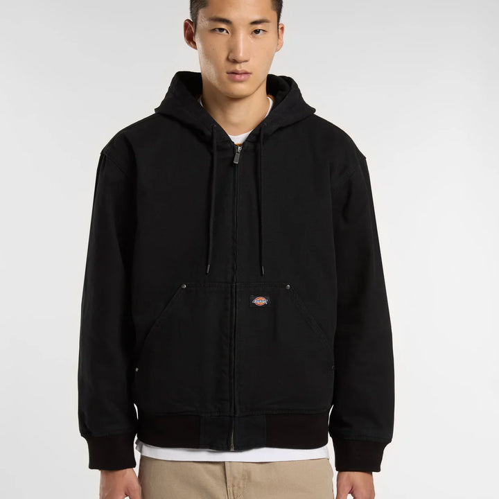 Dickies Hilham Hooded Canvas Jacket Black