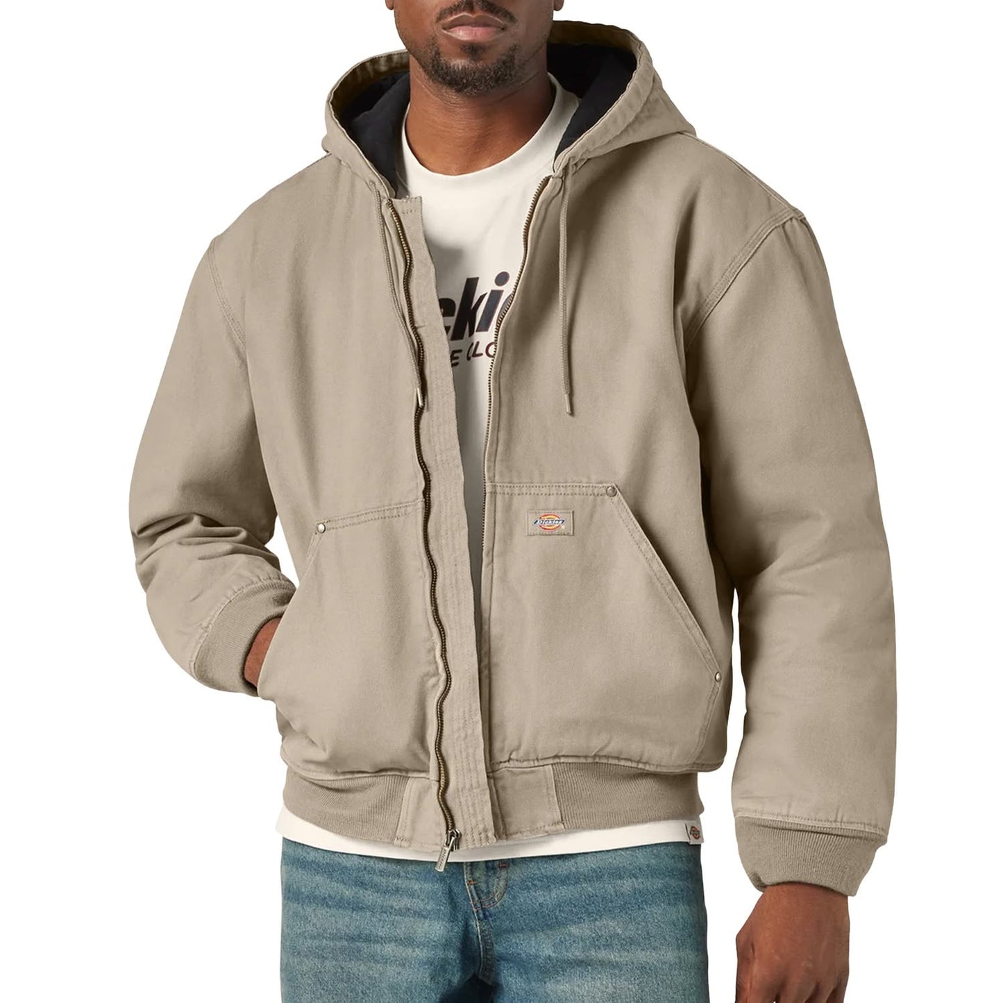 Dickies Hilham Hooded Canvas Jacket Desert Sand