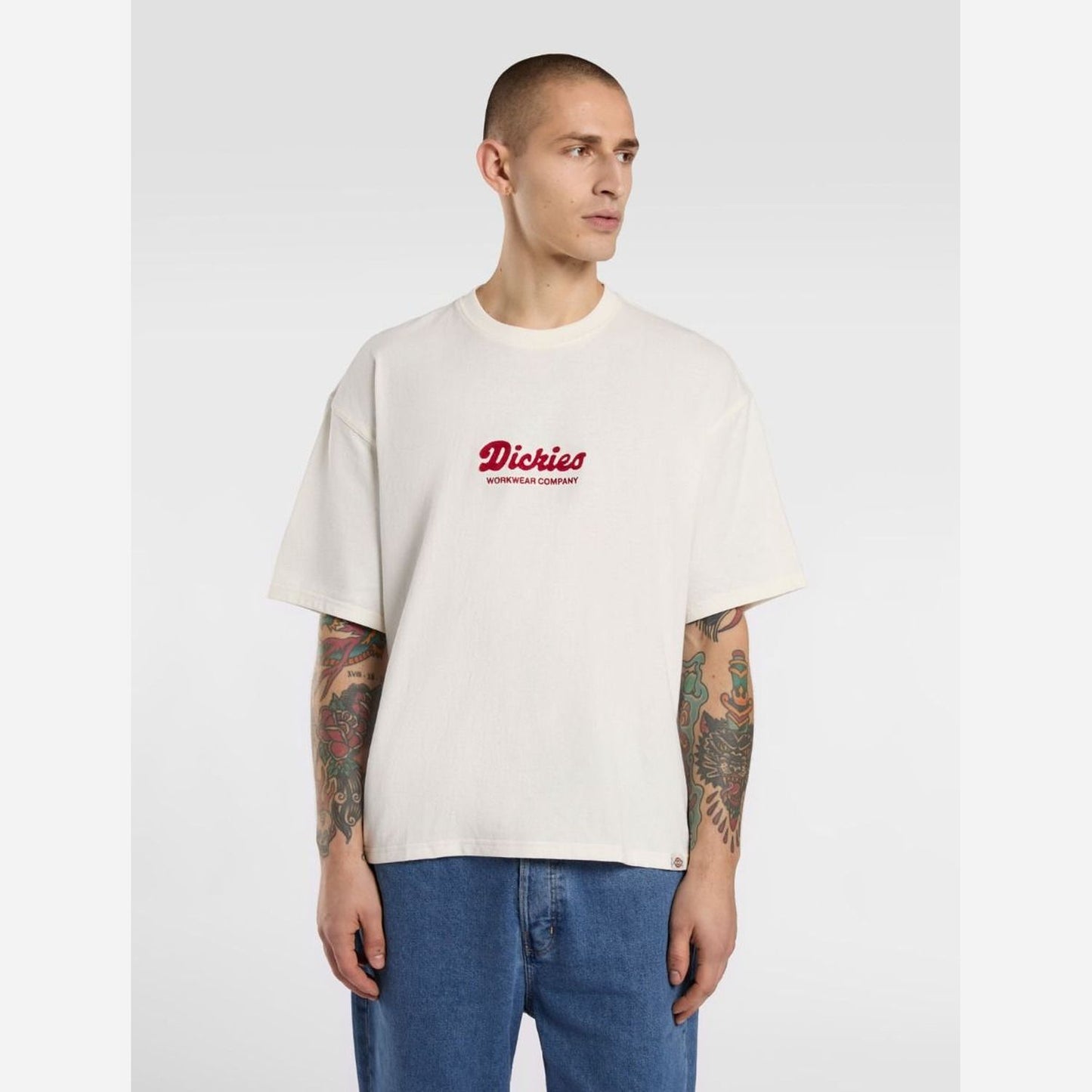 Dickies Lewistown Embroidered T-Shirt Egret