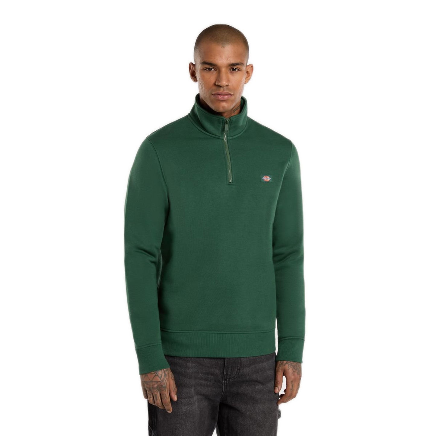Dickies Oakport Quarter Zip Sweatshirt Pine