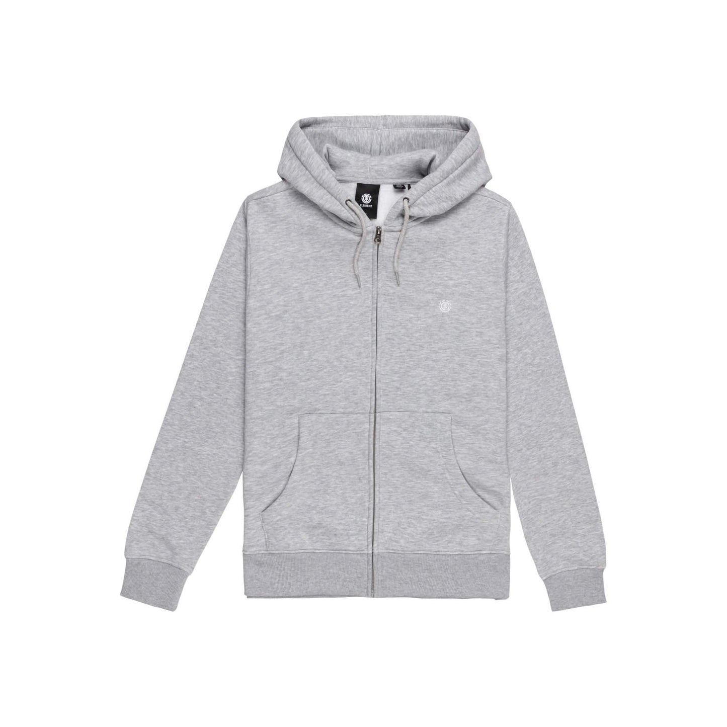 Element Icon Embroidery Zip Hoodie Mid Grey Heather