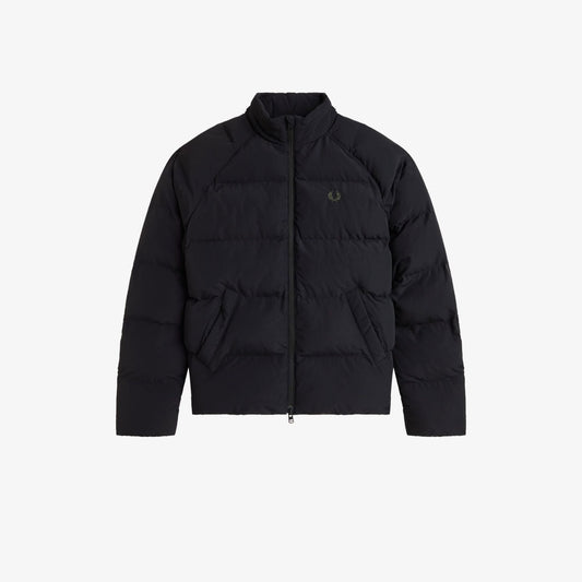 Fred Perry J1309 Raglan Sleeve Padded Jacket Black