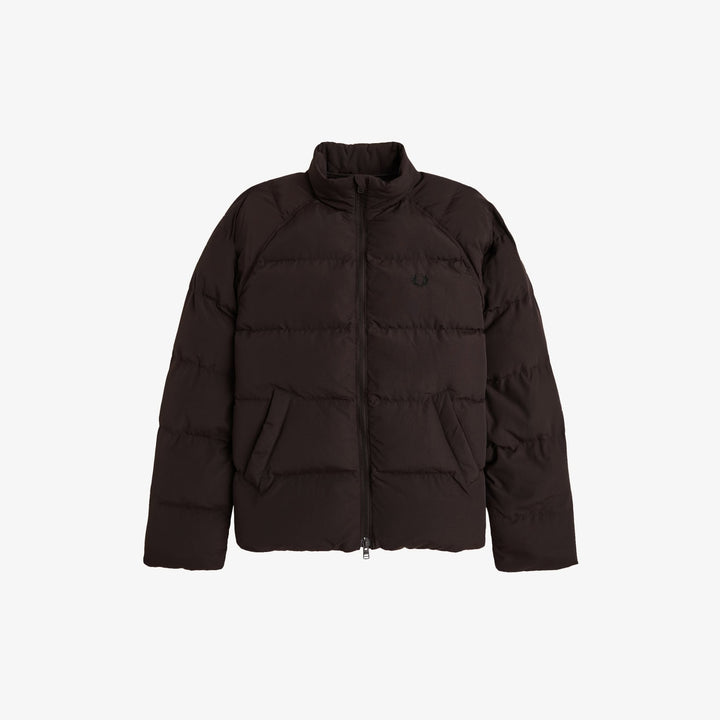 Fred Perry J1309 Raglan Sleeve Padded Jacket Rich Brown