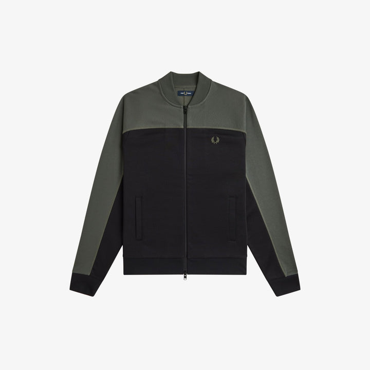 Fred Perry J3305 Colour Block Track Jacket Field Green