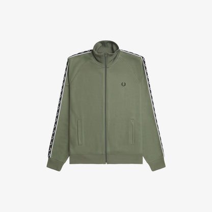 Fred Perry J4620 Taped Track Jacket Laurel Wreath Green Black