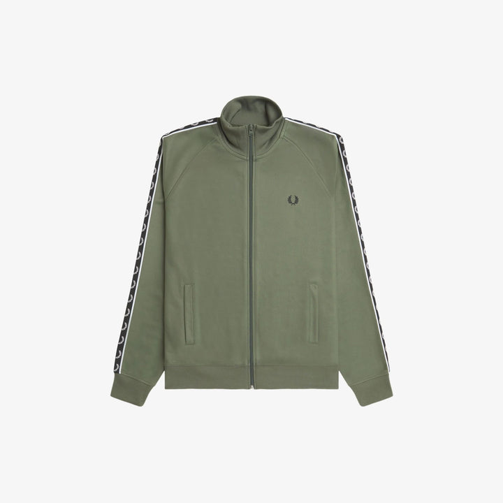 Fred Perry J4620 Taped Track Jacket Laurel Wreath Green Black