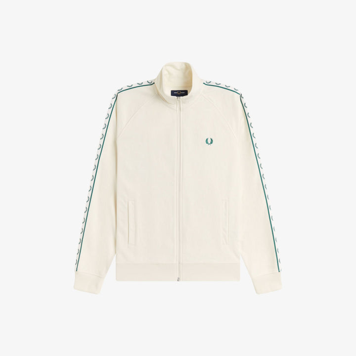 Fred Perry J5557 Contrast Tape Track Jacket Ecru
