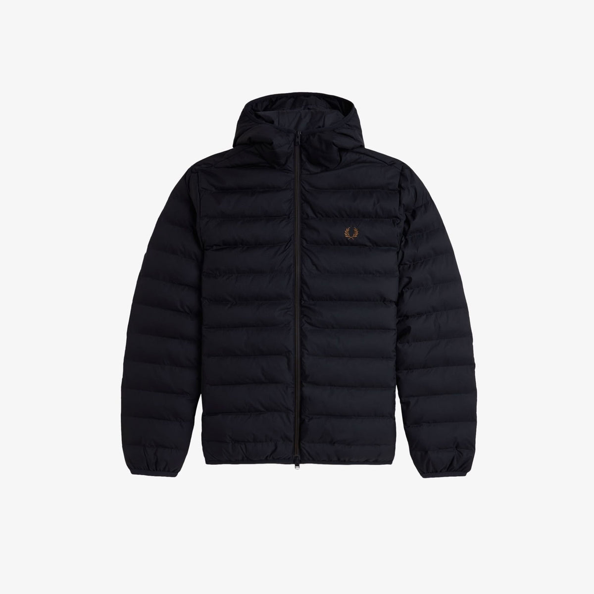 Fred Perry J8553 Hooded Insulated Jacket Black