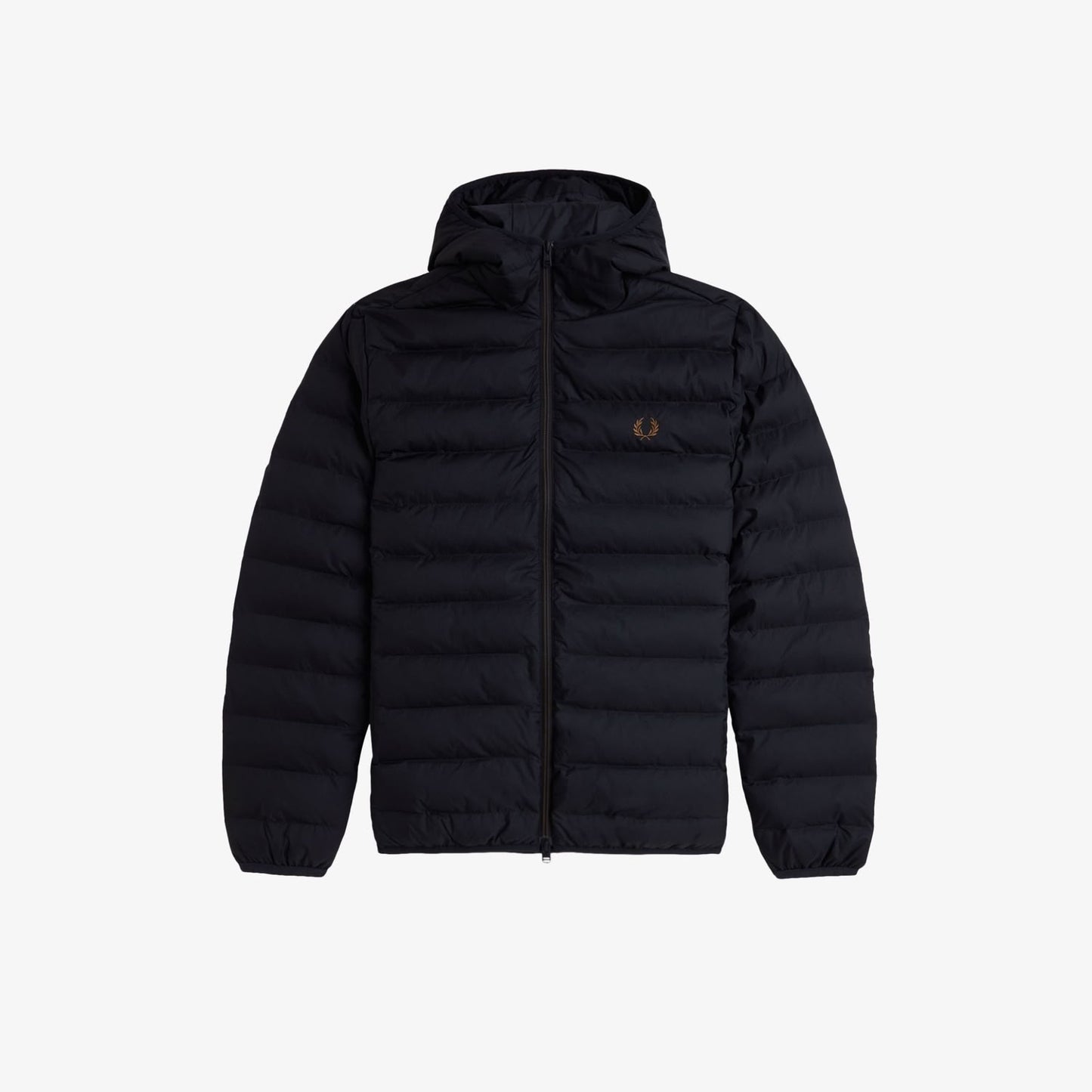Fred Perry J8553 Hooded Insulated Jacket Black