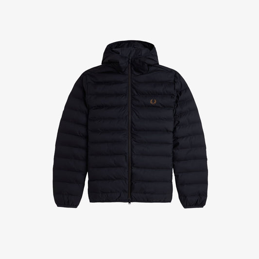 Fred Perry J8553 Hooded Insulated Jacket Black