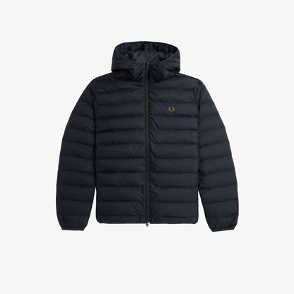 Fred Perry J8553 Hooded Insulated Jacket Navy