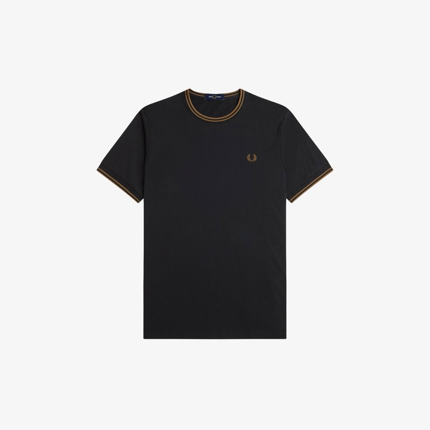 Fred Perry Twin Tipped M1588 T-Shirt Black Shaded Stone