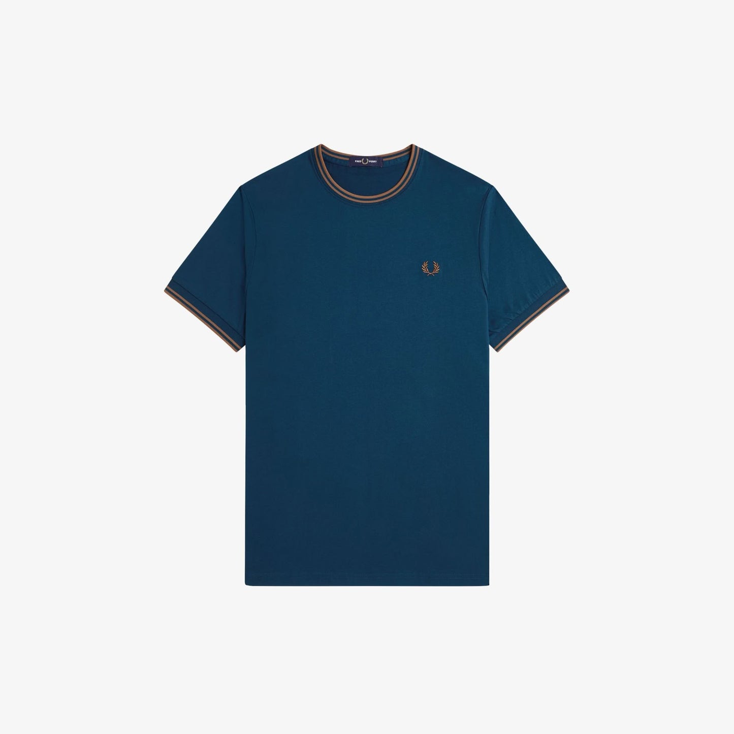 Fred Perry Twin Tipped M1588 T-Shirt Dark Petrol Shaded Stone