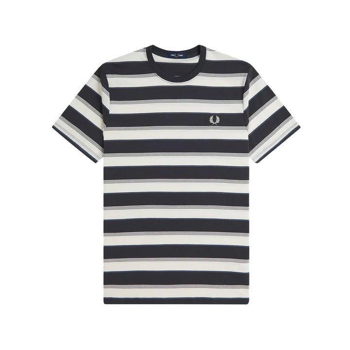 Fred Perry M2409 Fine Stripe T-Shirt Anchor Grey
