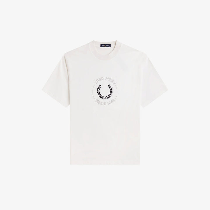 Fred Perry M2459 Circle Graphic T-Shirt Snow White