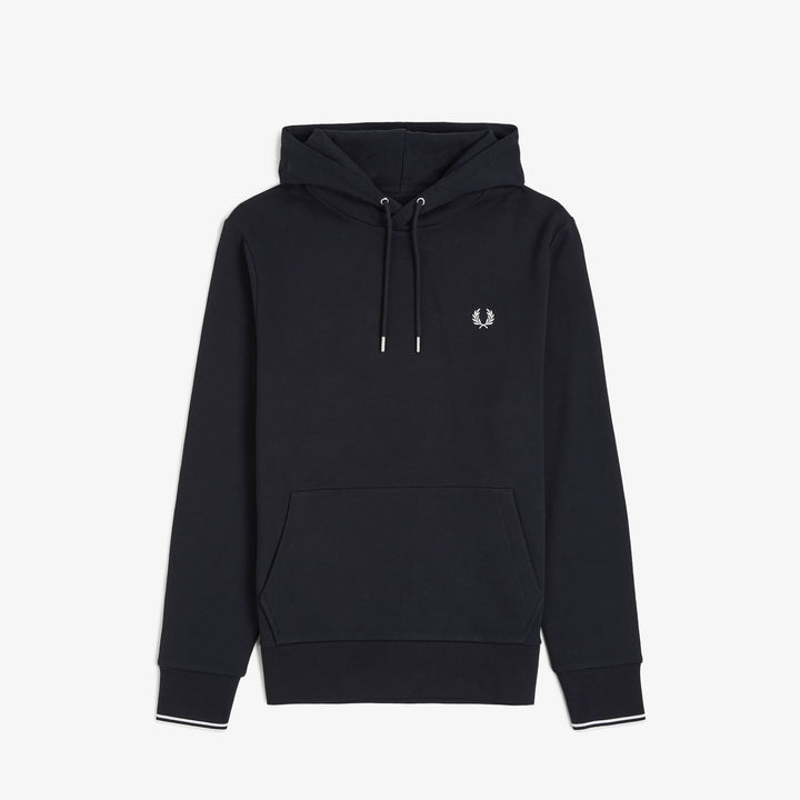 Fred Perry M2643 Tipped Hooded Sweatshirt Navy