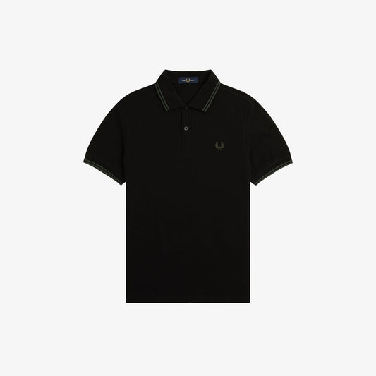 Fred Perry M3600 Polo Black Court Green