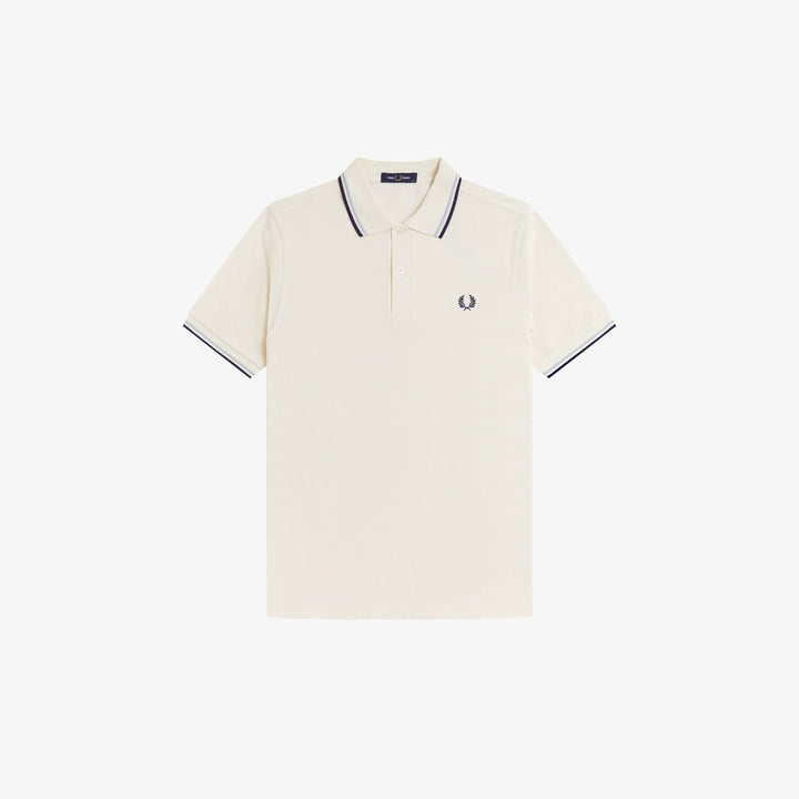 Fred Perry M3600 Polo Ecru Dusky Blue French Navy