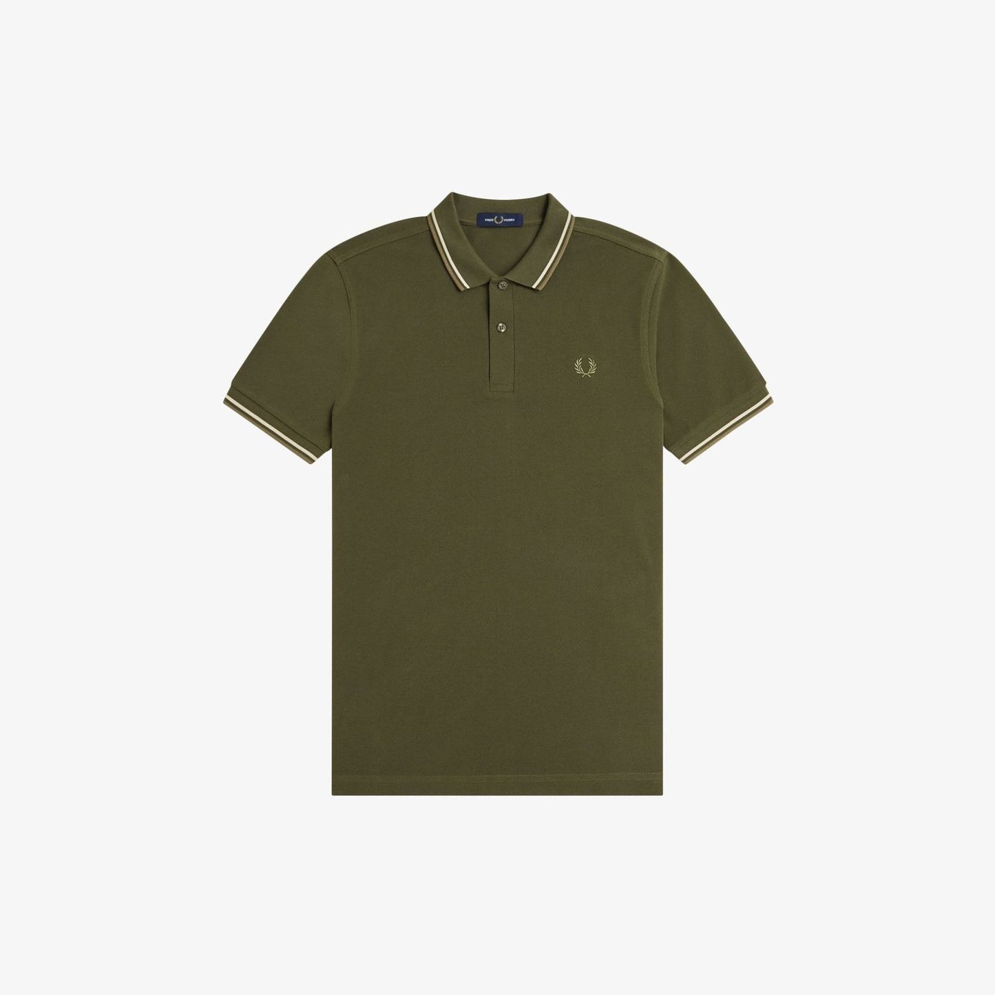 Fred Perry M3600 Polo Hunting Green Light Oyster Laurel Wreath Green