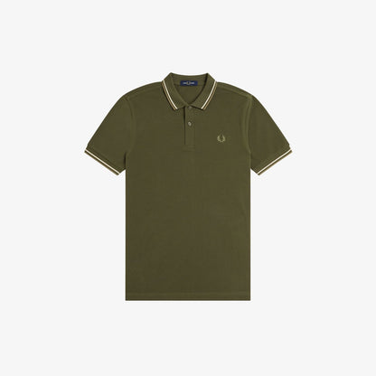 Fred Perry M3600 Polo Hunting Green Light Oyster Laurel Wreath Green