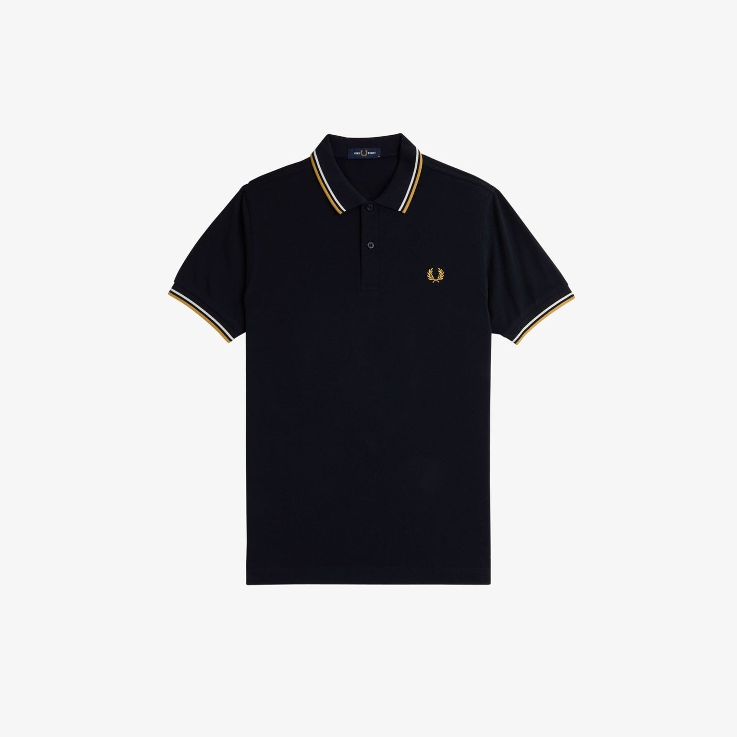 Fred Perry M3600 Polo Navy Ecru Honeycomb