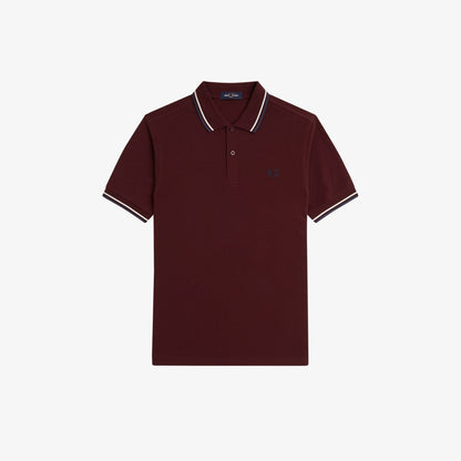 Fred Perry M3600 Polo Oxblood Ecru Tennis Blue