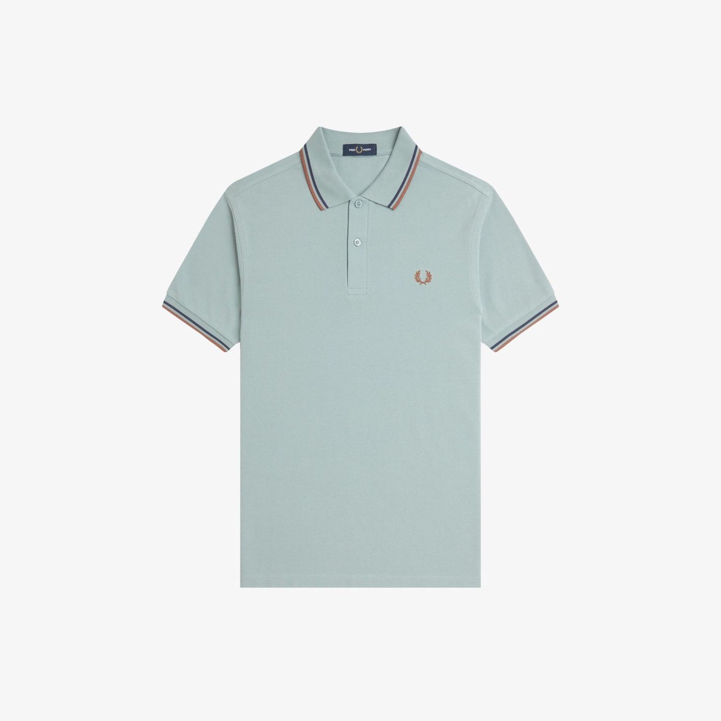 Fred Perry M3600 Polo Silver Blue Tennis Blue Cinnamon