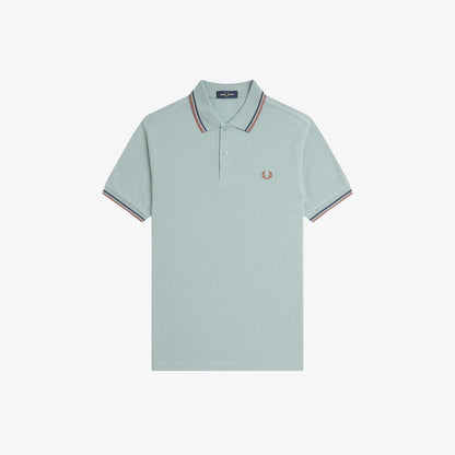 Fred Perry M3600 Polo Silver Blue Tennis Blue Cinnamon