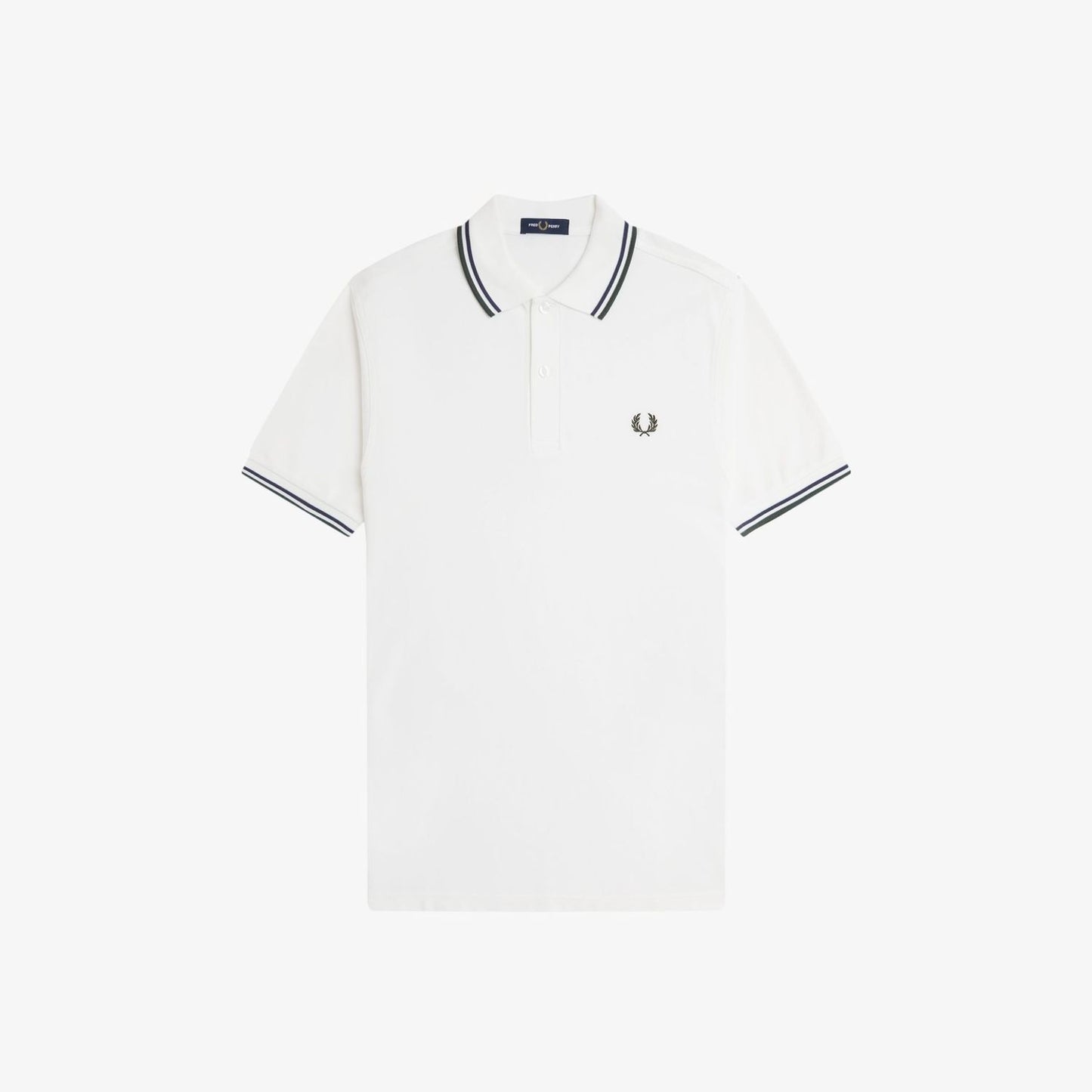 Fred Perry M3600 Polo Snow White Tennis Blue Court Green