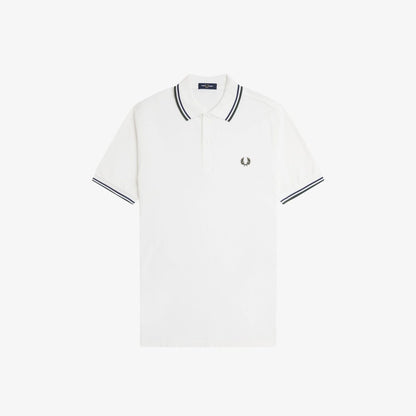Fred Perry M3600 Polo Snow White Tennis Blue Court Green
