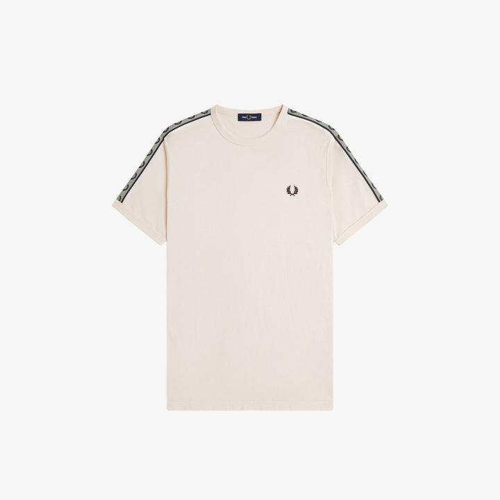 Fred Perry M4613 Contrast Tape Ringer T-Shirt Ecru Navy