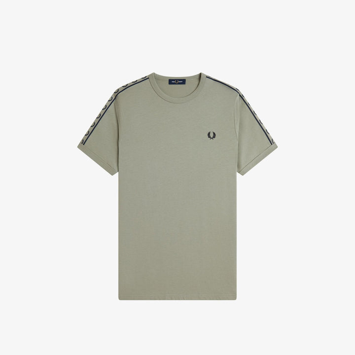 Fred Perry M4613 Contrast Tape Ringer T-Shirt Seagrass Navy