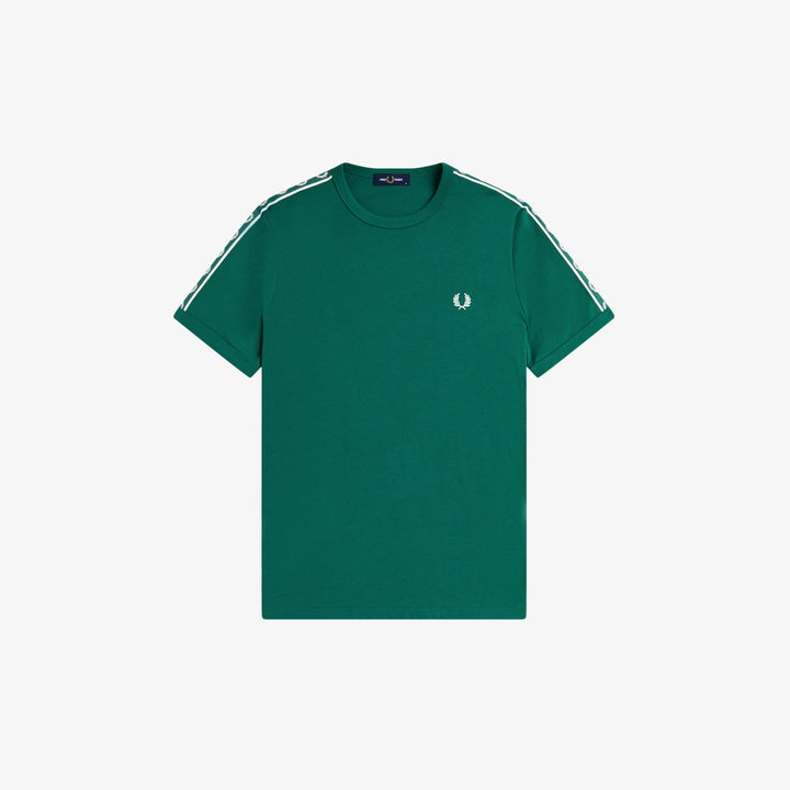 Fred Perry M4613 Contrast Tape Ringer T-Shirt Sport Green