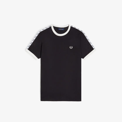 Fred Perry Taped Ringer M4620 T-Shirt Black