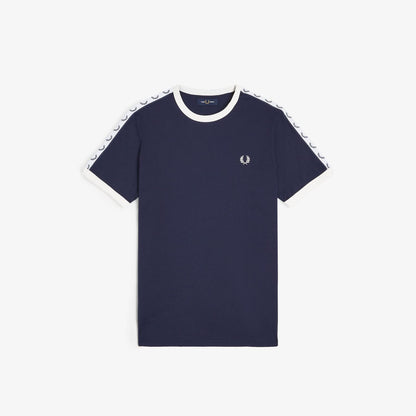 Fred Perry Taped Ringer M4620 T-Shirt Carbon Blue