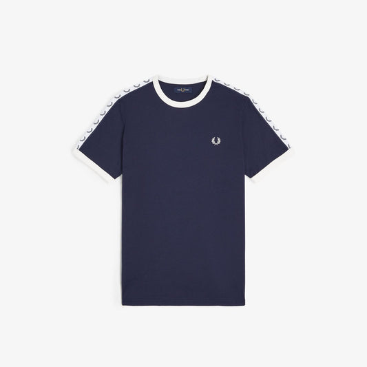 Fred Perry Taped Ringer M4620 T-Shirt Carbon Blue