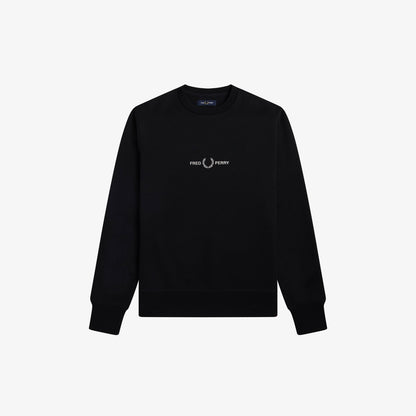 Fred Perry M4727 Embroidered Sweatshirt Black