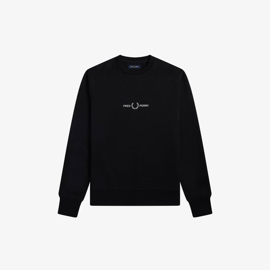 Fred Perry M4727 Embroidered Sweatshirt Black