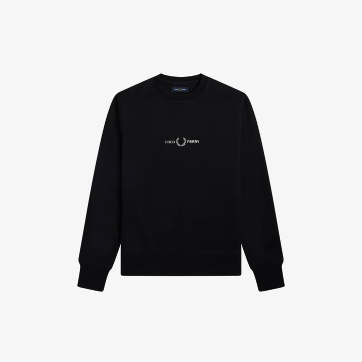 Fred Perry M4727 Embroidered Sweatshirt Black