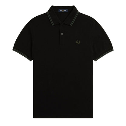 Fred Perry M6000 Polo Black Court Green
