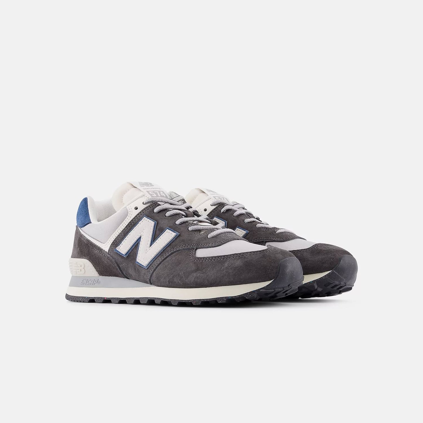 New Balance U 574 Shoes Black Cement Rain Cloud
