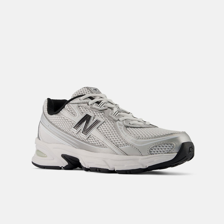 New Balance U 740 Shoes White Silver Metallic Black
