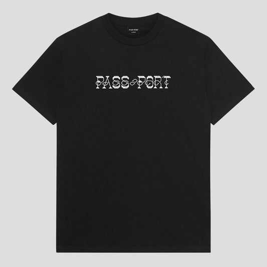 Pass~Port Needlework T-Shirt Black