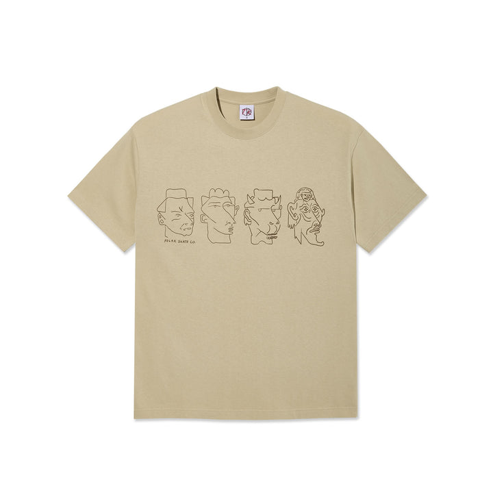 Polar Contrast T-Shirt 8 Heads Sand Brown