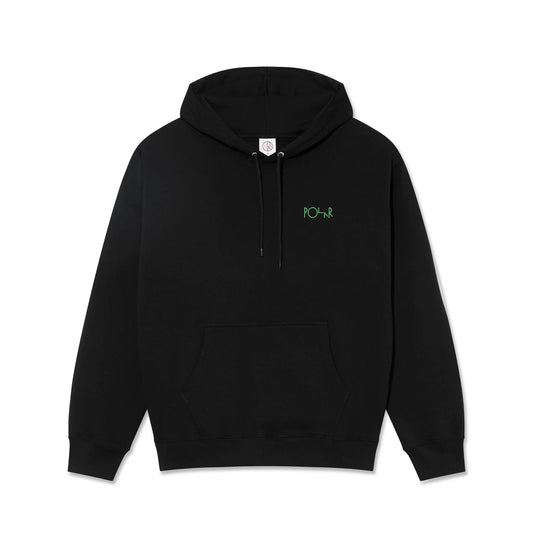 Polar Dave Hoodie Fill Logo Black