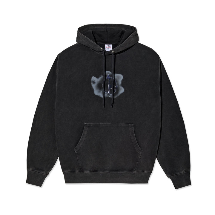 Polar Dave Hoodie Metal Logo Silver Black