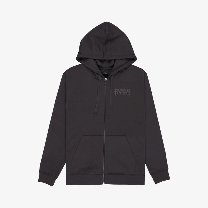 RVCA Cobra Empire Zip Hoodie Washed Black