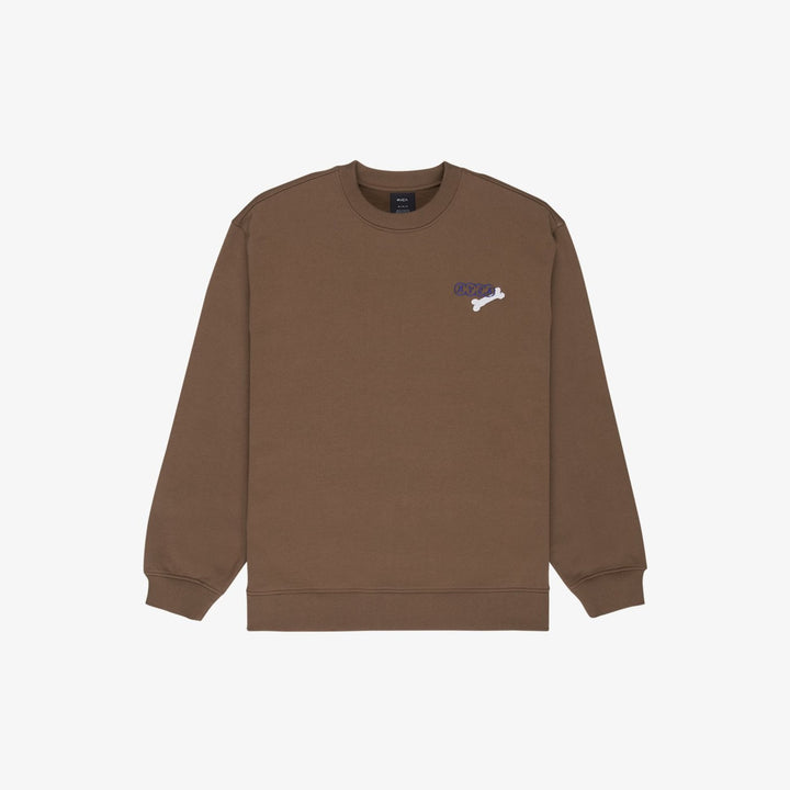 RVCA Dalas Tiger Palm Sweatshirt Wood