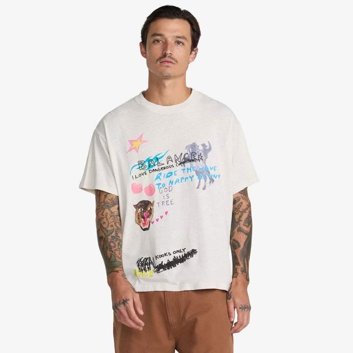 RVCA Dani Miller Ride The Wave Hemp T-Shirt Ceramic